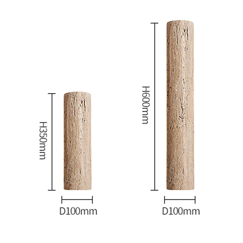 Led Minimalist Villa Outdoor Balcony Porch Ip65 Waterproof Wall Lamp Japanese Natural Yellow Travertine Hotel Decoration Light