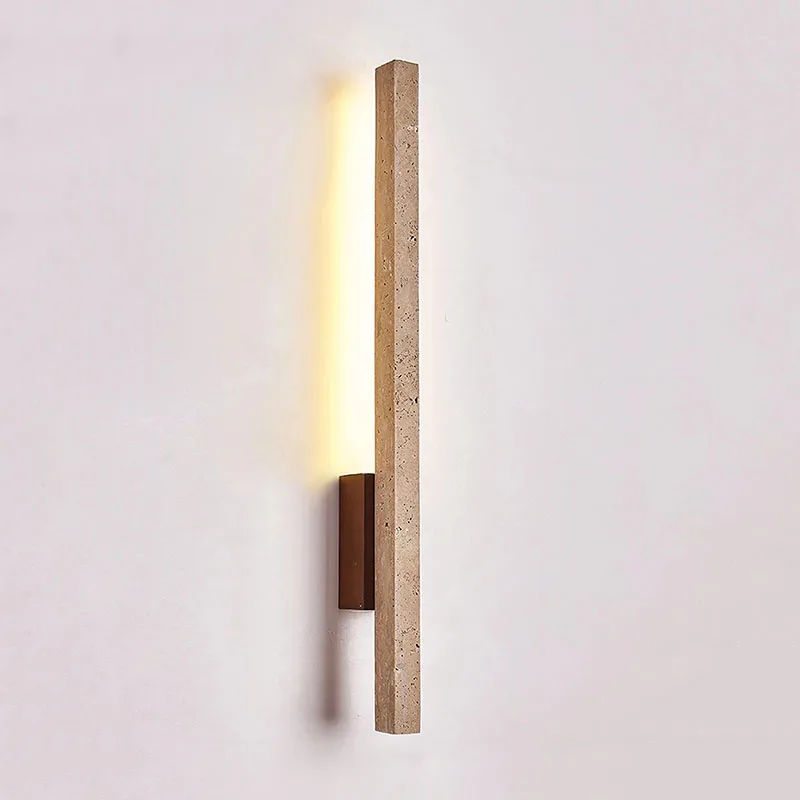 Modern Creative Design Long Strip Shaped Home Decoration Wall Lamp Wabi Sabi Warm Led Stone Lighting in Room Corridors Stairs