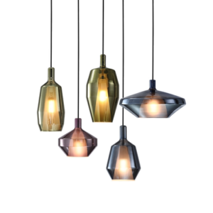 Nordic bedroom bed art single head bar chandelier modern simple creative color restaurant glass small chandelier SSM-3229 image 1
