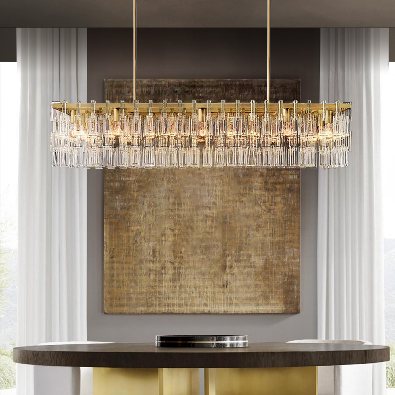 Post Modern Luxury American High Class All Copper Lamp Designer Crystal for Living Room Project Installation