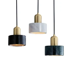 Marble Pendant Light Led for Dining Table Kitchen Island Restaurant Hotel Bar Bedside Green White Black Stone Droplight SSM-2003 image 1