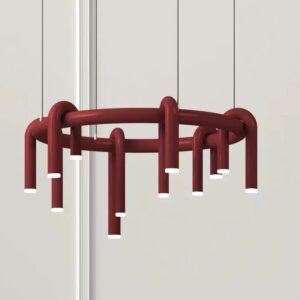 Designer Post Modern Scandinavian U Shaped Wrought Iron Pipe Chandelier for Home for Living Room Dining Room Bar Bedroom E26 SSM-9800 image 1