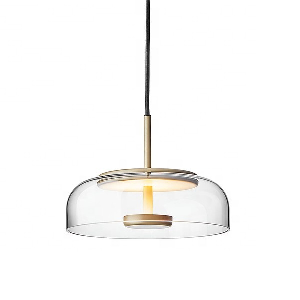 Modern LED Suspension Chandelier Clear Glass Kitchen Designer Light Pendant Lamp for Dining Home Decor for Living Room