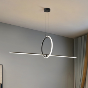 Design Models Circle Bedroom Living Room Pendant Lamp Beautiful Black Dining Room Study LED Pendant Light Chandeliers SSM-8101 image 1