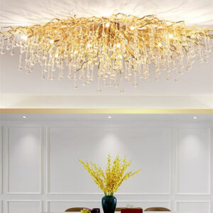 Tree Branch Led Dimmable Lamp Gold Dining Living Room Hotel Luxury Ceiling Crystal Chandeliers SSM-6029 image 1