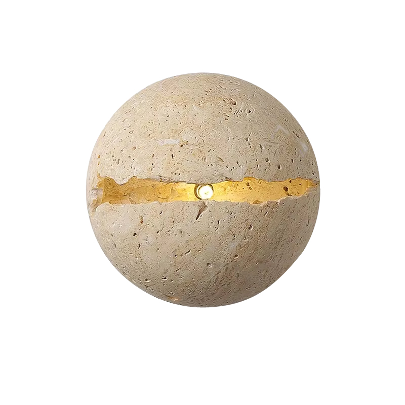 Wabi Sabi Creative Travertine Wall Light Living Room Homestay Hotel Corridor Staircase Natural Stone Decor Sconce