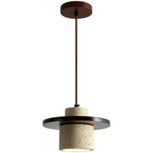 Nordic Modern Indoor Lights Wabi Sabi Pendant Light Travertine Marble Ceiling Lamp for Restaurant SSM-2088 image 1