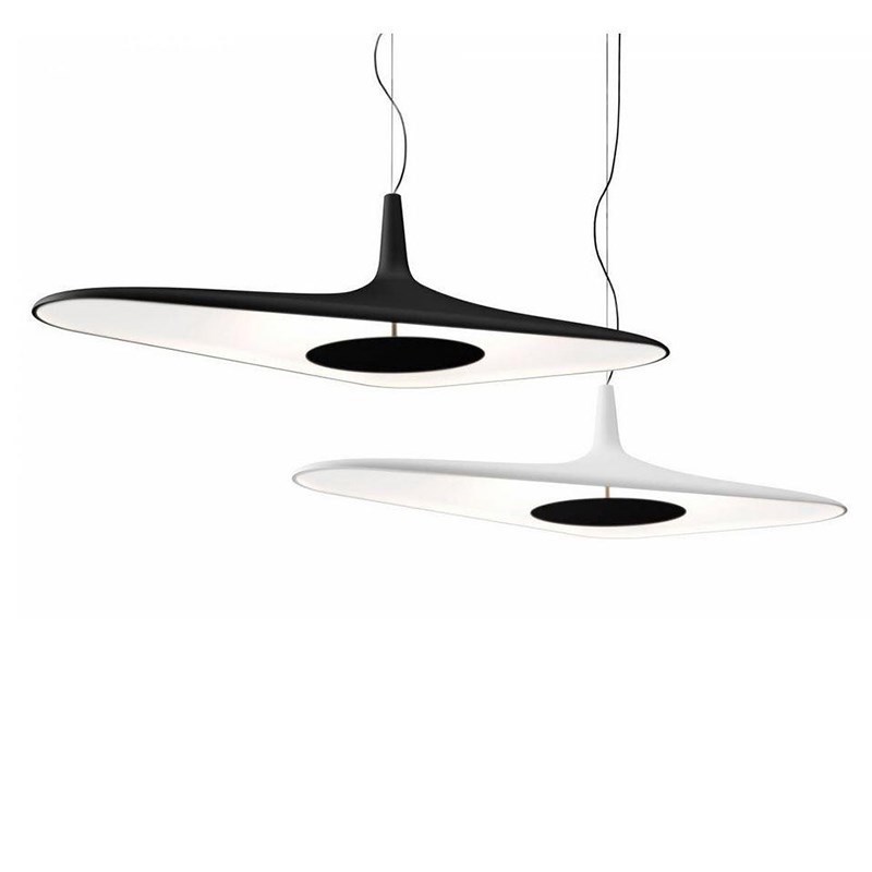 Italy Designer Modern Hanging Lamp Resin Black White Minimalist LED Pendant Light for Dining Living Room