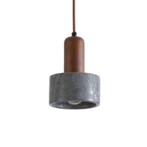 Creative Grey Marble Droplight Over Dining Table Restaurant Hotel Hat Shaped Bedroom Hanging Bedside Lamp SSM-2005 image 1