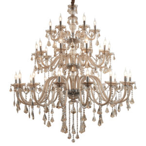European Style Wedding Decor Ceiling Fixture Pendant Lamps Candle Glass Tube Branch K9 Crystal Chandeliers for Living Room SSM-8015-02 image 1