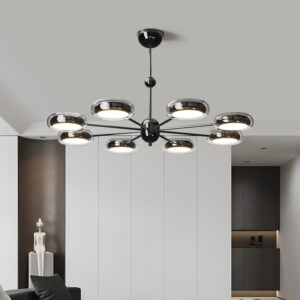 Metal Glass Pendant Lamp Modern Living Room Kitchen Led Chandeliers Light for Restaurant Coffee Bar SSM-8030-01 image 1