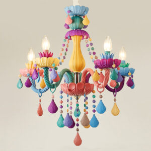 European style crystal chandelier children s bedroom decoration ceiling macarons gabby s doll house lights pendant light SSM-8086-02 image 1