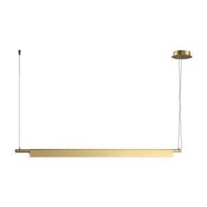 Designer Nordic Led Pendant Light Golden Aluminum Linear Tube Modern Bedroom Restaurant Kitchen Hanging Lamps SSM-8037 image 1