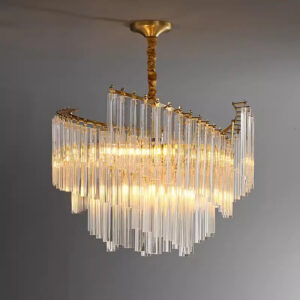 European Copper Chandelier Light Luxury Bedroom Multi Ring Decoration Pendant Lights Modern Crystal Chandelier Lamp WSM-8029 image 1