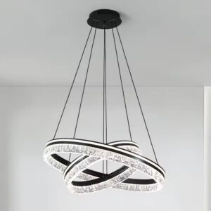 Geometric circle living room bedroom pendant lamp modern minimalist study room dining room acrylic LED chandelier SSM-D8489 image 1