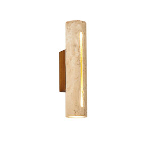 Natural Travertine Wall Lamp up Down Wabi Sabi Living Room Bedroom Bedside Lights Staircase Corridor Stone Decor Sconce SSM-2235 image 1