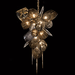 Postmodern Restaurant Chandelier lights Luxury Stainless Steel Glass living room Decorative chandelier Lamp For Hotel Villa SSM-0030 image 1