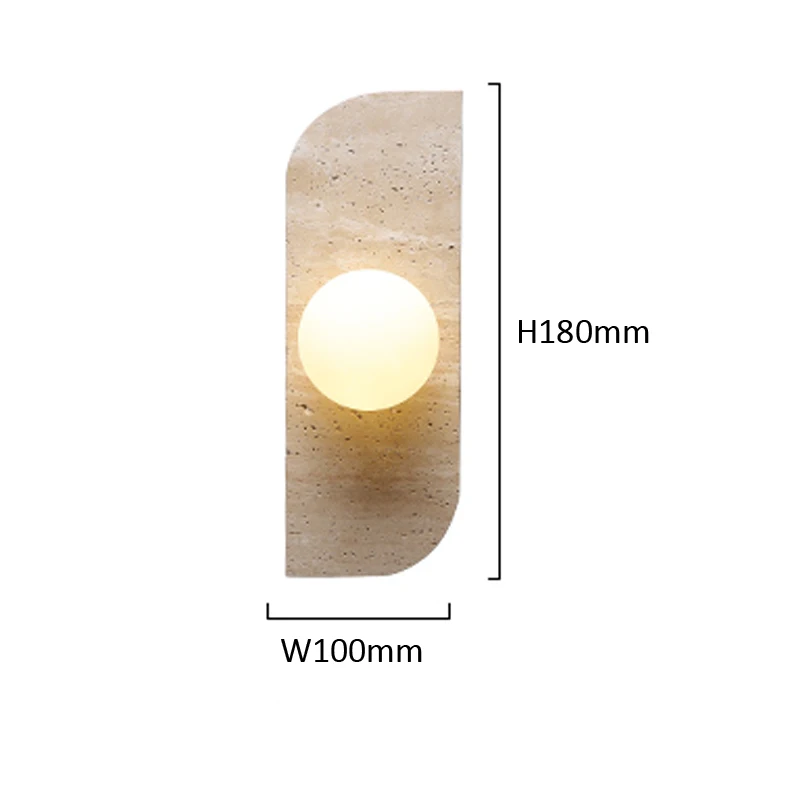 Wabi Sabi LED Stone Decorative Light for Living Room Bedroom Apartment Corridor Stairs Travertine Wall Lamp