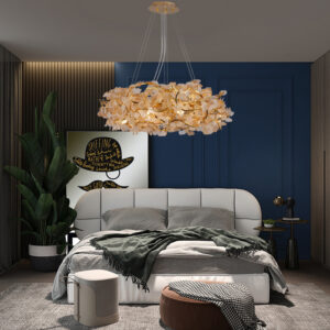 Personality romantic exquisite chandelier pendant light modern bedroom bar aluminum crystal chandelier SSM-6008 image 1