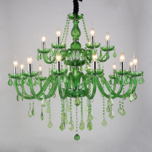 New luxury post modern green crystal chandelier colorful restaurant bedroom hotel decorative lamps chandeliers pendant lights SSM-9051 image 1