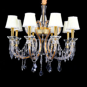 Modern household LED glass chandelier kitchen lamp luxurious gold living room bedroom K9 crystal ceiling light pendent lamp SSM-9190-01 image 1