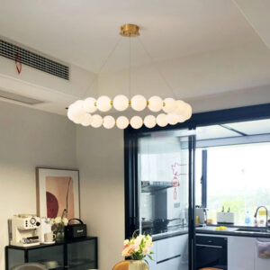 Nordic Ring LED Chandelier Dimmable Acrylic for Living Room Center Table Bedroom Hall Pendant Lamps Home Decor Lusters Fixture SSM-5008 image 1