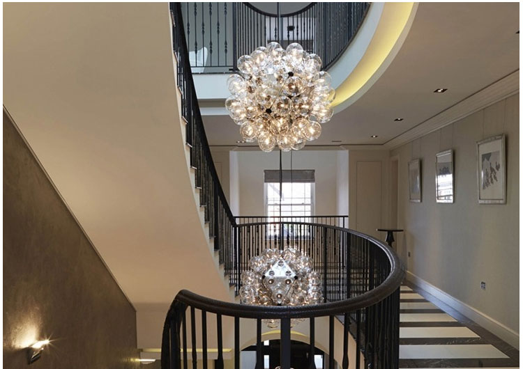 Nordic Style Taraxacum Bubble Pendant Warm White Glass Mirror Ball for Kitchen Dining Bar Areas for Hotels Indoor Small AC