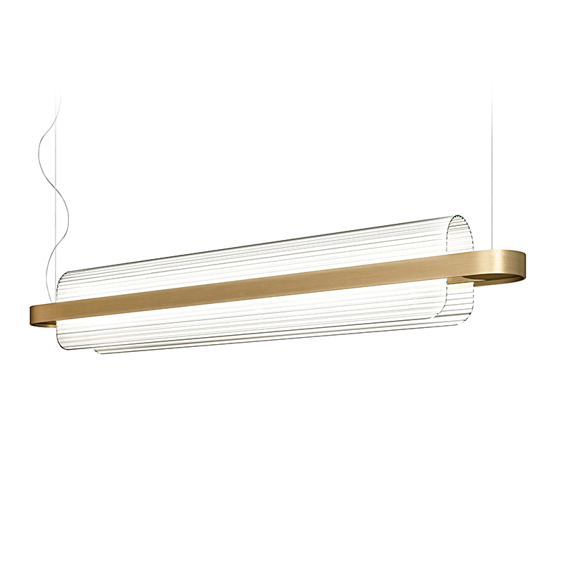 Linear Desk Light Modern Aluminum With Glass for Kitchen Island Dining Room Table Office Light Height Adjustable Chandelier