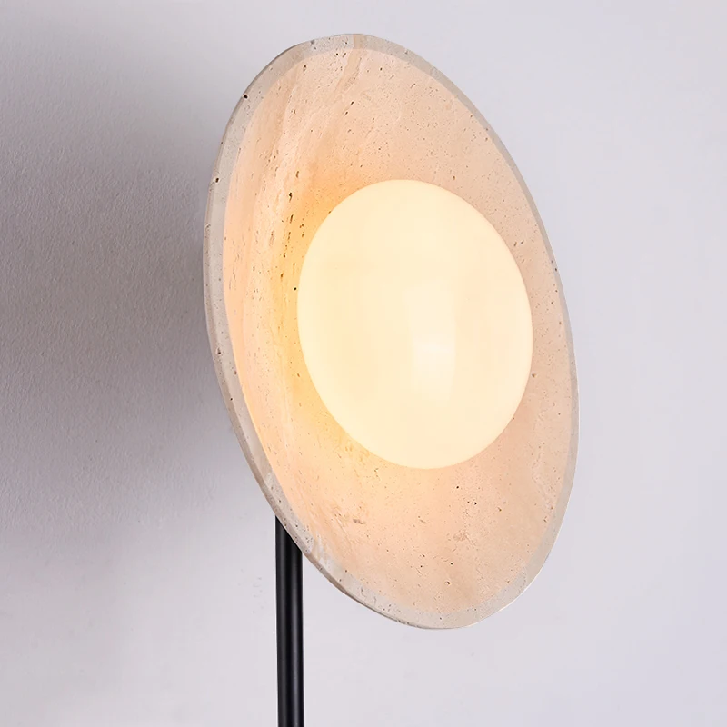 Wabi Sabi Designer Creative Studio Natural Stone Decorative Wall Lamp Japanese Minimalist Home Bedroom Staircase LED Sconce Lamp
