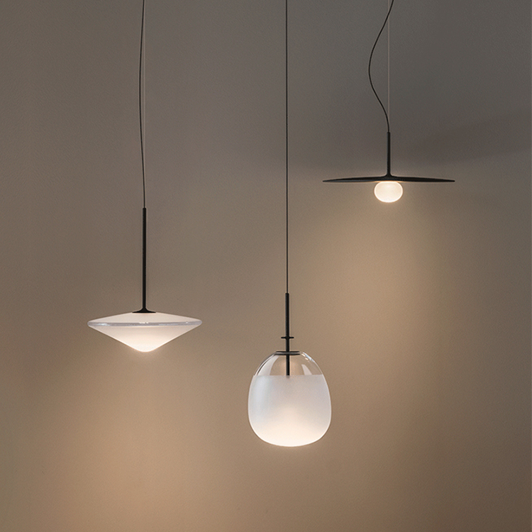 Small chandelier dining room bedroom head of bed Nordic modern Chinese white glass single pendant light