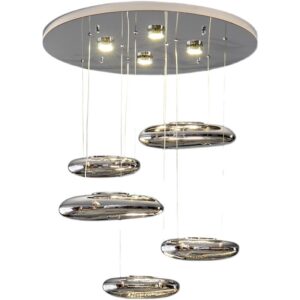 Modern Chandelier Smoked Grey Color Glass Hanging Lamps For Home Decoration Pendants Lamp Dining Tables Kitchen Living Room SSM-9348 image 1