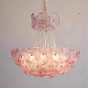 Modern Glass Petal Chandelier Wedding Lobby Bedroom Living Room Dining Room Hotel Decorative Chandelier Pendant Light Lamp SSM-3335-02 image 1