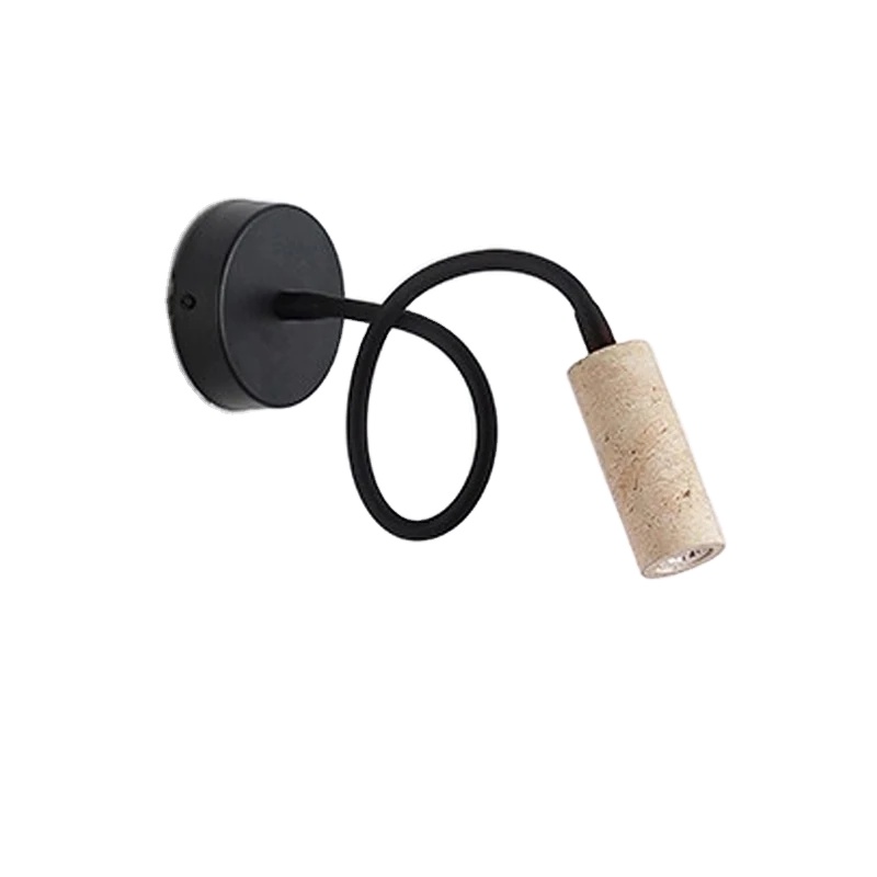 Postmodern Creative Adjustable Flexible Pipe Wall Lamp Led for Bedside Bedroom Study Corridor Yellow Stone Decor G9 5W