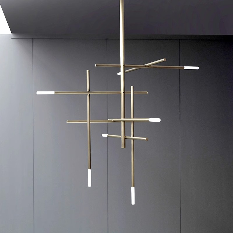 Postmodern Minimalist Metal Chandelier for Living Room Restaurant Bedroom Bar Decoration Modern Design Style