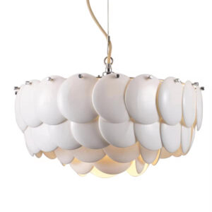 Pine Cone Ceramic Chandelier White Round D45cm Living Room Study Bedroom Dining Room Lamp SSM-3035-02 image 1