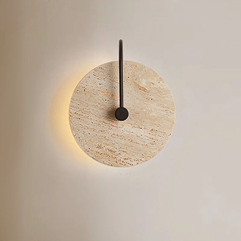 Nordic Natural Stone Wall Light Bedside for Home Decor Living Room Restaurant Hotel Corridor Wabi Sabi Travertine Sconce