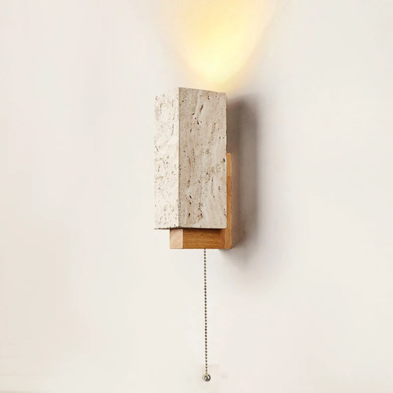 New Wabi Sabi Home Decor Atmosphere Wall Light Cream Style Simple Living Room Bedroom Bedside Table Corridor LED Wall Lamps