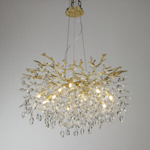 Post Modern Art Deco Crystal Glass Lighting Gold Tree Branch Chandelier SSM-6027 image 1