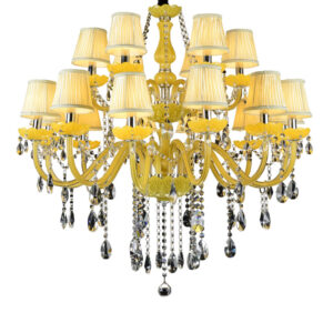 Crystal Lamps type home Banquet Hall living room modern glass lamp Candle Home yellow Pendant Lights SSM-8069-02 image 1