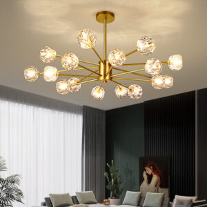 Nordic Home Hotel Living Room Kitchen Lighting Pendant Hanging Glass Ceiling Chandelier Led Lights Fixtures Modern WSM-8063 image 1