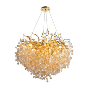 Manufacture Interior Decoration Pendant Light Gold Color Crystal Chandelier Lighting SSM-6002 image 1