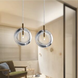 Modern Art Pendant Lamp Minimalist Clear Bubble Hanging Lighting Fixtures Hand Blown Glass Chandelier SSM-3307-01 image 1
