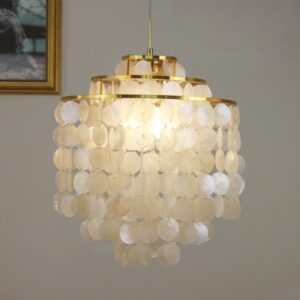 French Light Luxury Style Staircase Living Room Dining Room Bedroom Romantic Conch Wind Chimes Chandelier SSM-3343 image 1