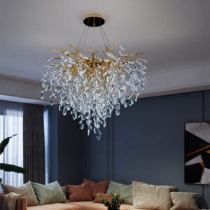 Villa K9 crystal beads chandelier gold aluminum luxury pendant lighting SSM-6049 image 1
