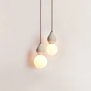 Travertine Antique Ceiling Droplight Wabi Sabi Designer Tea Room Studio Apartment Bedroom Bedhead Decoration Small Pendant Lamp SSM-2013 image 1
