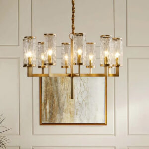 Postmodern Living Room Chandelier Lamp Restaurant Luxury Creative Pendant Light Modern Brass Glass Chandelier Light WSM-8066 image 1