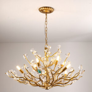 High Quality Tree Branches Hotel Living Room Lamp Traditional Aluminum Glass Art Led Chandeliers SSM-6025 image 1