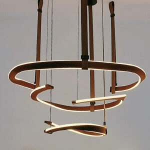 Italian Minimalist Elegance Belt Chandeliers for Modern Living and Circular Lights for Dining Rooms and Bedrooms SSM-9807 image 1