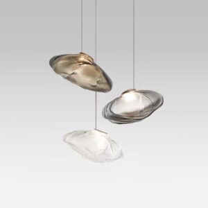 Modern Luxury Pendant Lamp Creative Design Hanging Light Hotel Living Room Restaurant Pebble Shape Glass Pendant Light SSM-3117 image 1