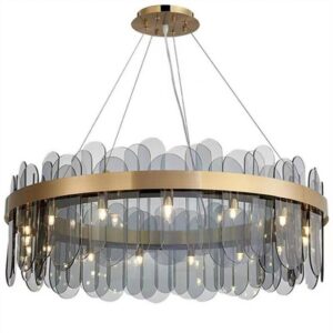 Post modern Living Room Chandelier Simple Modern Creative Round Glass Restaurant Lamp Master Bedroom Chandelier WSM-8047 image 1